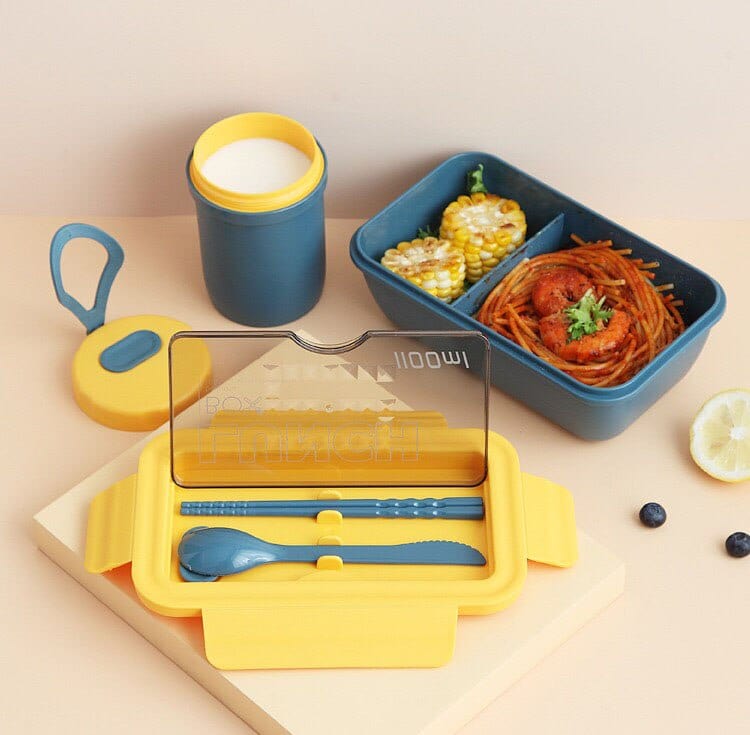 Zestaw "Lunch Box Kids": pudełko na lunch + sztućce + szklanka + torba Cuisine Pratique Polska