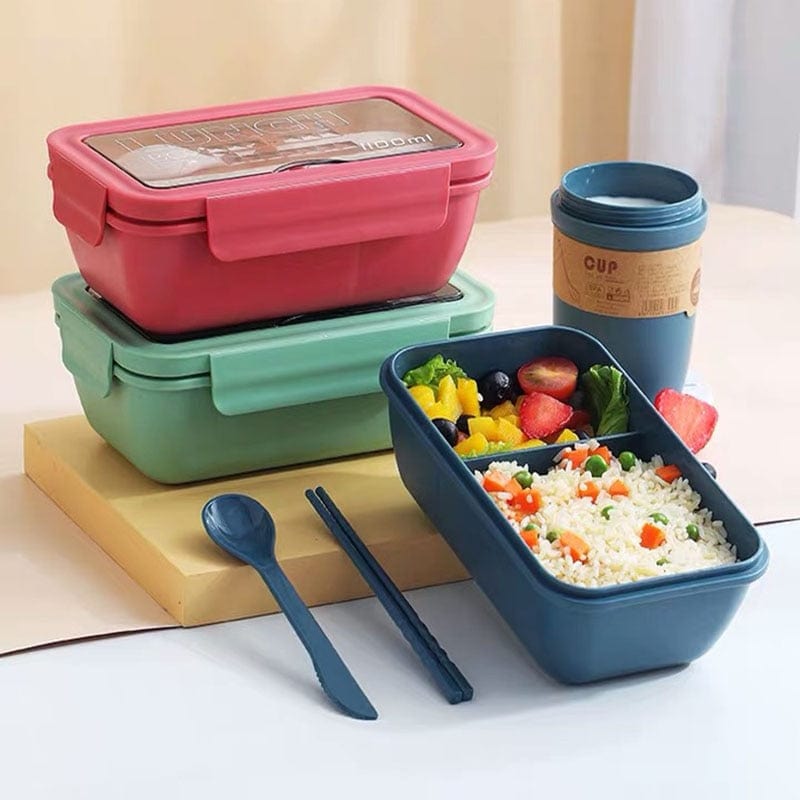 Zestaw "Lunch Box Kids": pudełko na lunch + sztućce + szklanka + torba Cuisine Pratique Polska