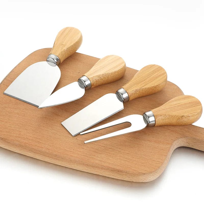 Zestaw noży do sera ze stali nierdzewnej z dębową rękojeścią 01 Cuisine Pratique Polska