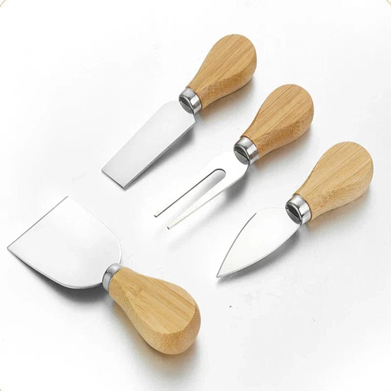 Zestaw noży do sera ze stali nierdzewnej z dębową rękojeścią 01 Cuisine Pratique Polska