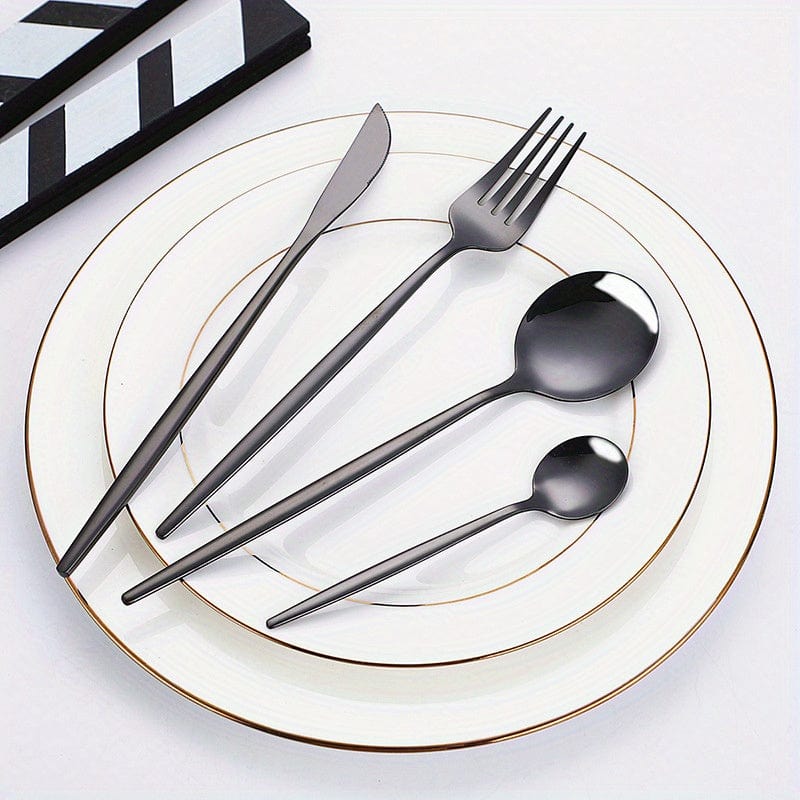 Zestaw sztućców Portugalia - 24 elementy - stal nierdzewna - widelce do steków, łyżki, sztućce - zmywarka - VVN75871 Cuisine Pratique Polska