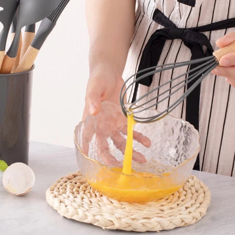 12-częściowy silikonowy zestaw naczyń kuchennych, nieprzywierający, odporny na ciepło - Narzędzia kuchenne Cuisine Pratique Polska