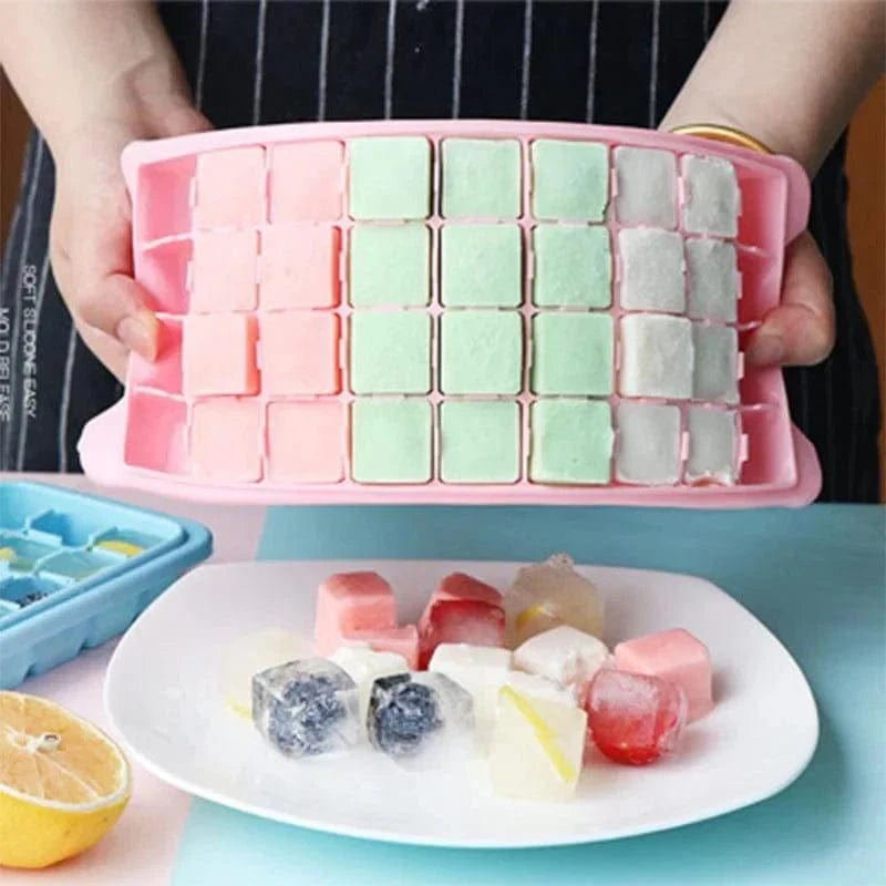 24/36-komorowa silikonowa tacka na kostki lodu ze zdejmowaną pokrywką Cuisine Pratique Polska