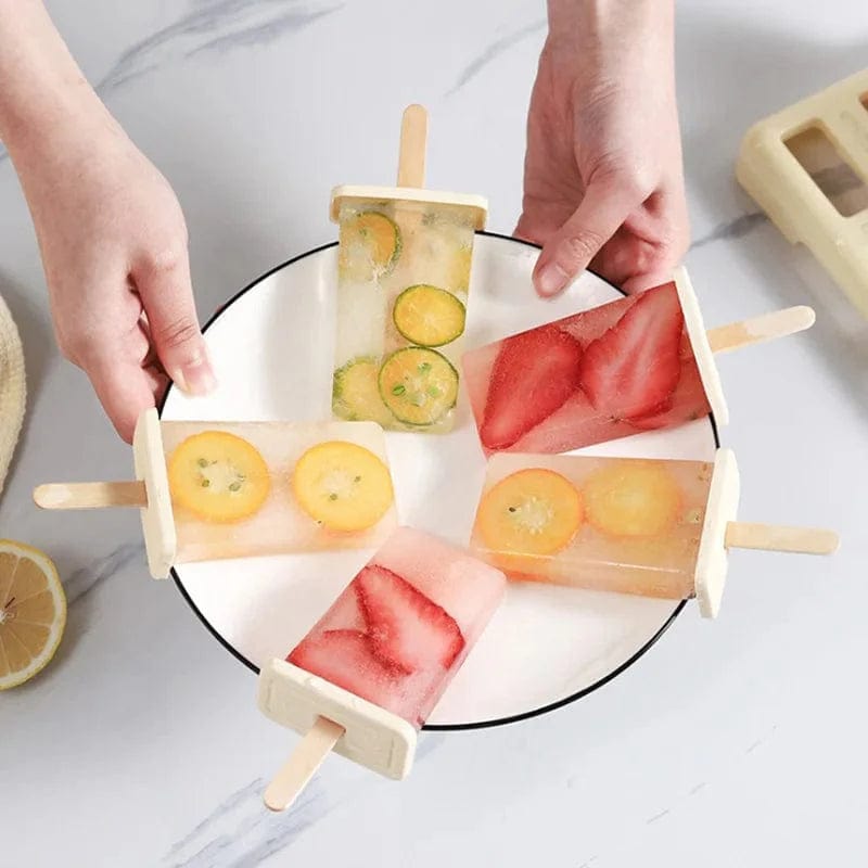 9 Domowe foremki do lodów z plastikowymi patyczkami Cuisine Pratique Polska