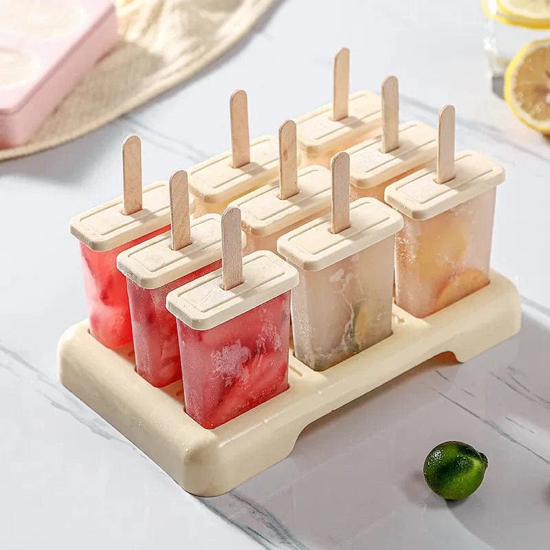 9 Domowe foremki do lodów z plastikowymi patyczkami Cuisine Pratique Polska