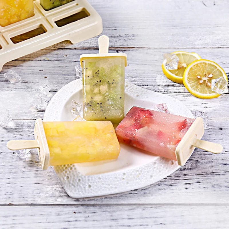 9 Domowe foremki do lodów z plastikowymi patyczkami Cuisine Pratique Polska
