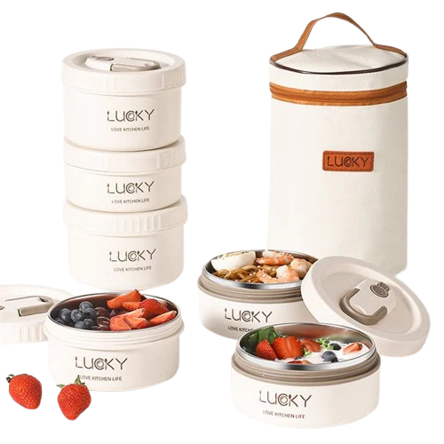 Lucky Japanese Bentos z torbą do przenoszenia