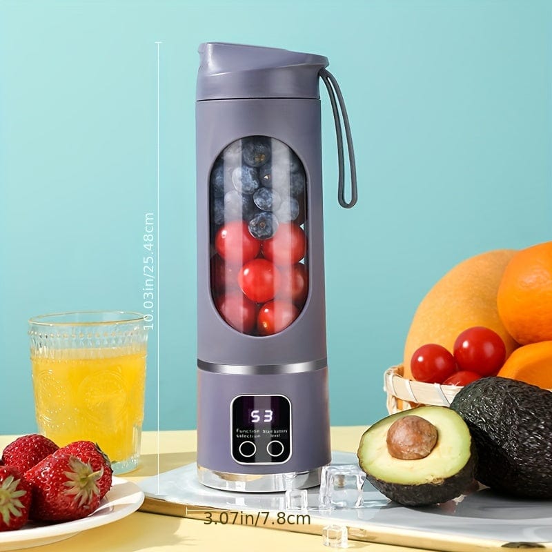 Blender akumulatorowy USB z wyświetlaczem LED - 450 ml, idealny do smoothie i koktajli mlecznych Fioletowy Cuisine Pratique Polska