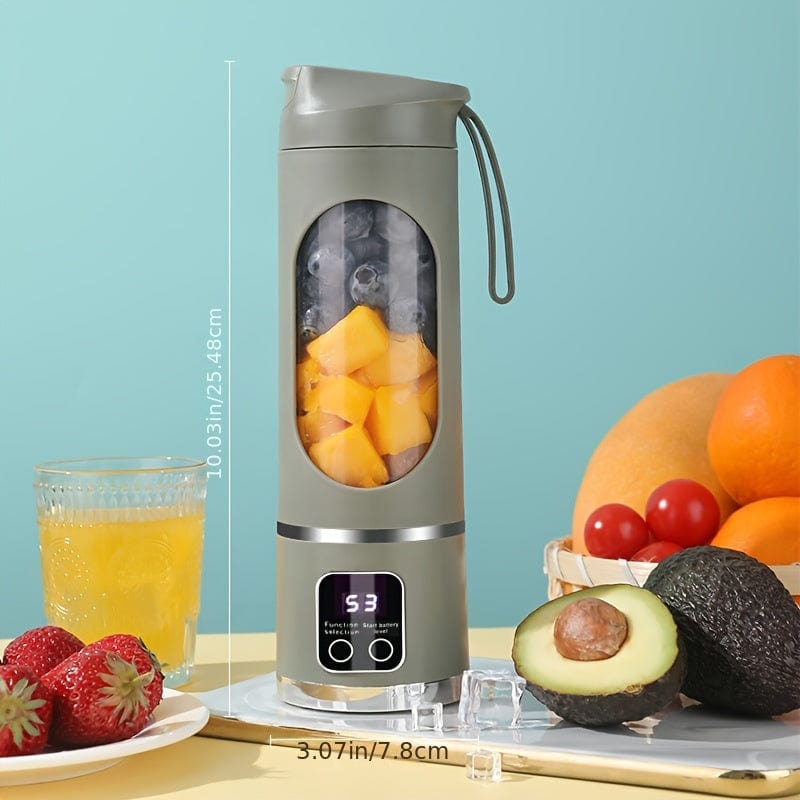 Blender akumulatorowy USB z wyświetlaczem LED - 450 ml, idealny do smoothie i koktajli mlecznych Zielony Cuisine Pratique Polska