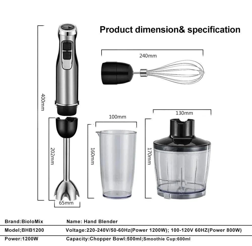 Blender ręczny z pojemnikami i akcesoriami Tytuł domyślny Cuisine Pratique Polska