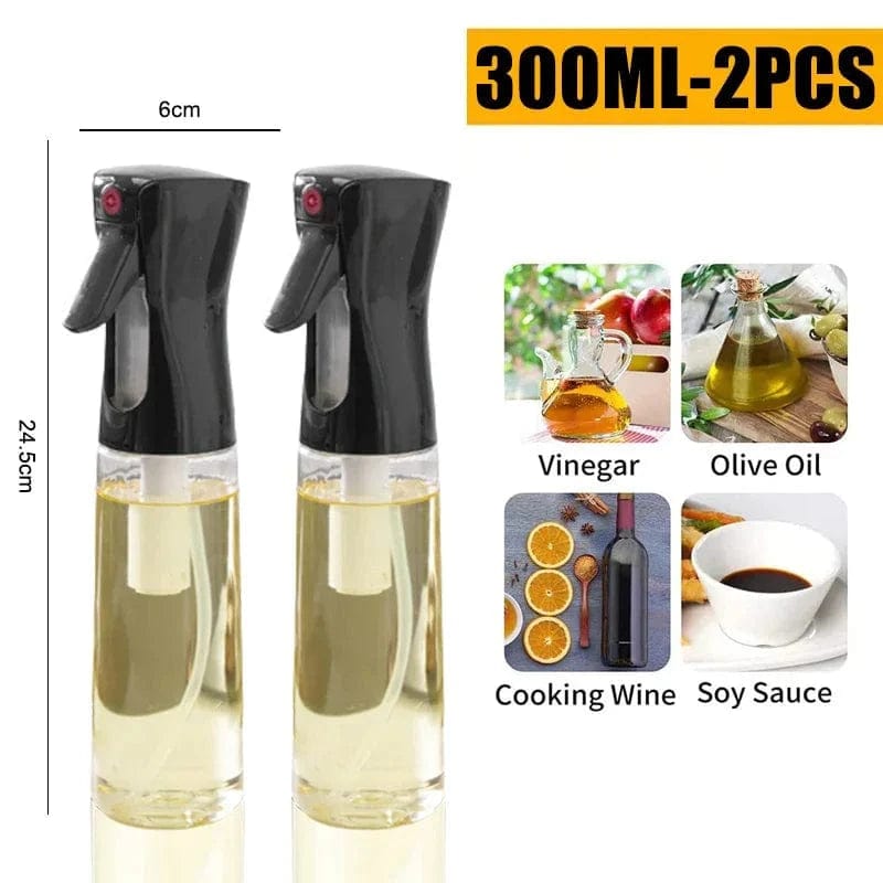 Butelka ze sprayem z jadalną oliwą z oliwek - Kuchnia - 200/300/500 ML Czarny-300ml-2SZT. Cuisine Pratique Polska