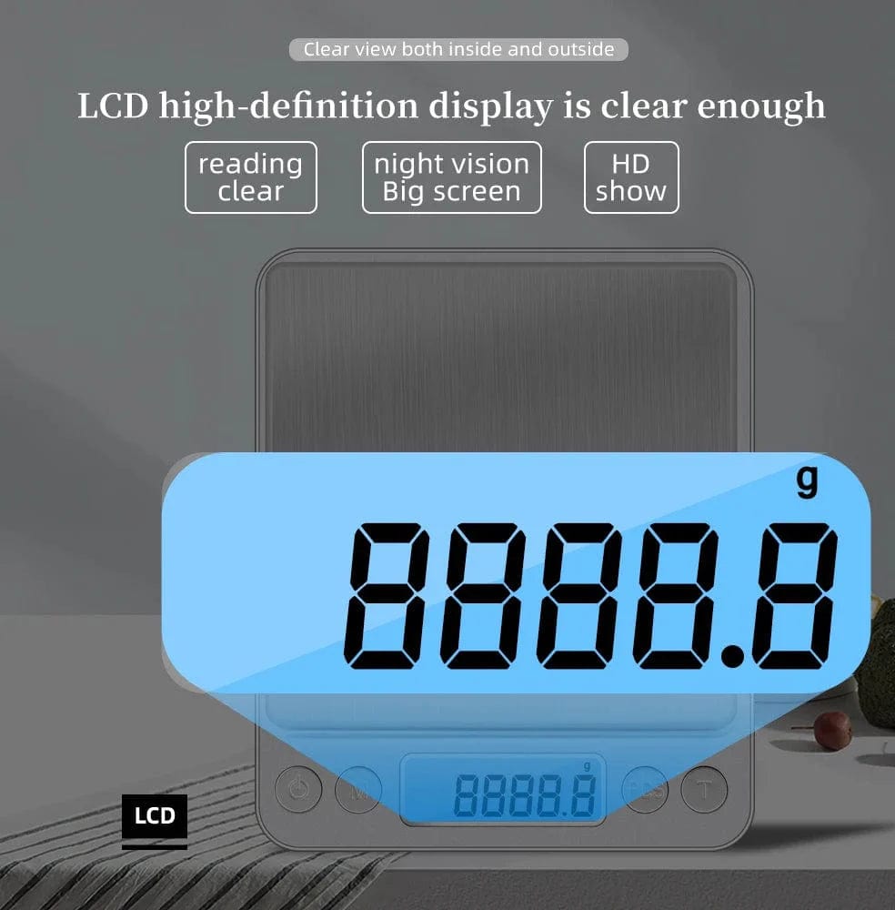 Cyfrowa precyzyjna waga kuchenna 3000g 0.1g LCD Żywność 3Kg 3 kg - 0,1 g Cuisine Pratique Polska