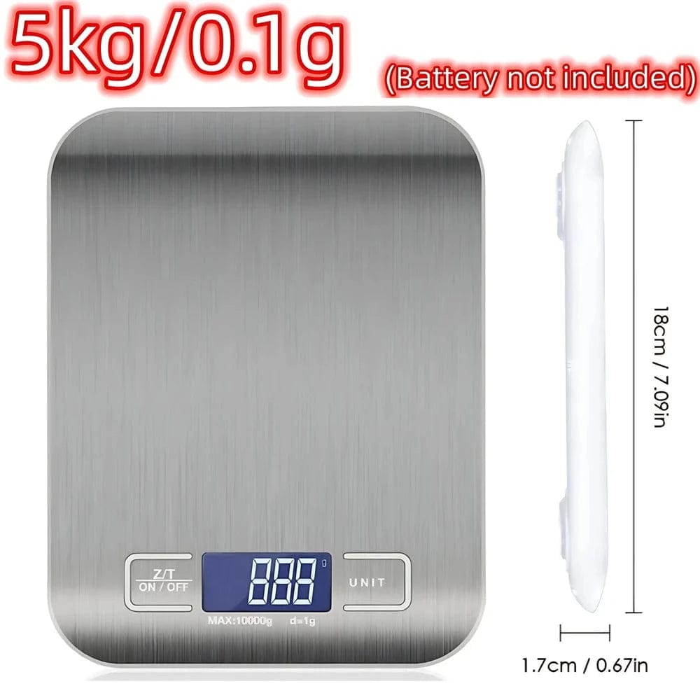 Cyfrowa waga kuchenna ze stali nierdzewnej 5kg/10kg 0,1 g - 5 kg Cuisine Pratique Polska