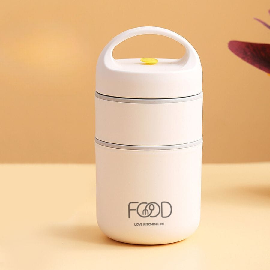Cylindryczny izotermiczny lunchbox z uchwytem Jasnoróżowy Cuisine Pratique Polska