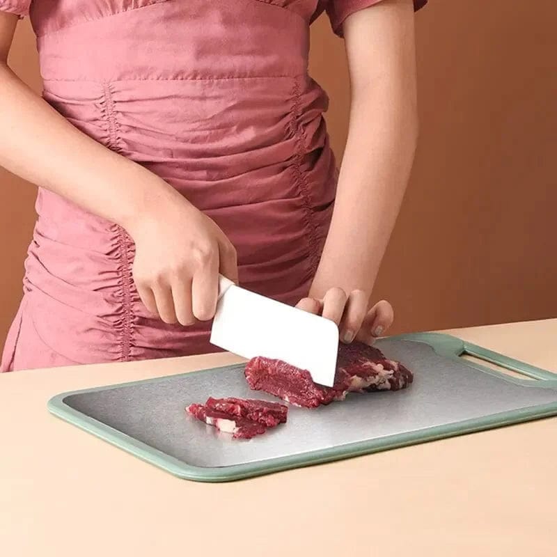 Deska do krojenia: stal nierdzewna i plastik 2 w 1 do mięsa i warzyw Cuisine Pratique Polska