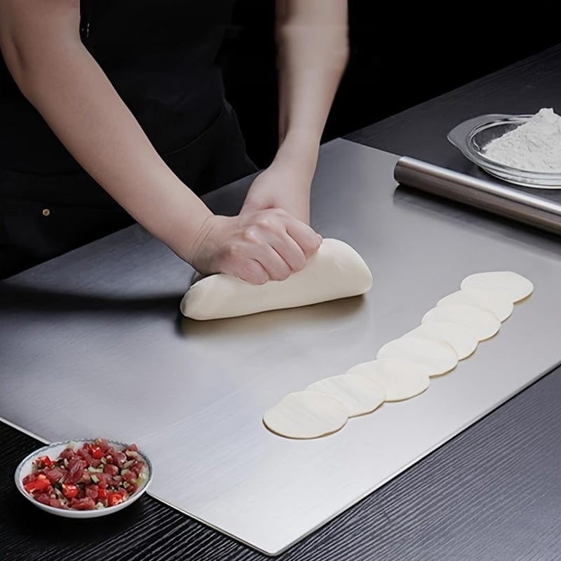 Deska do krojenia ze stali nierdzewnej - antypoślizgowa z ochronną krawędzią Cuisine Pratique Polska