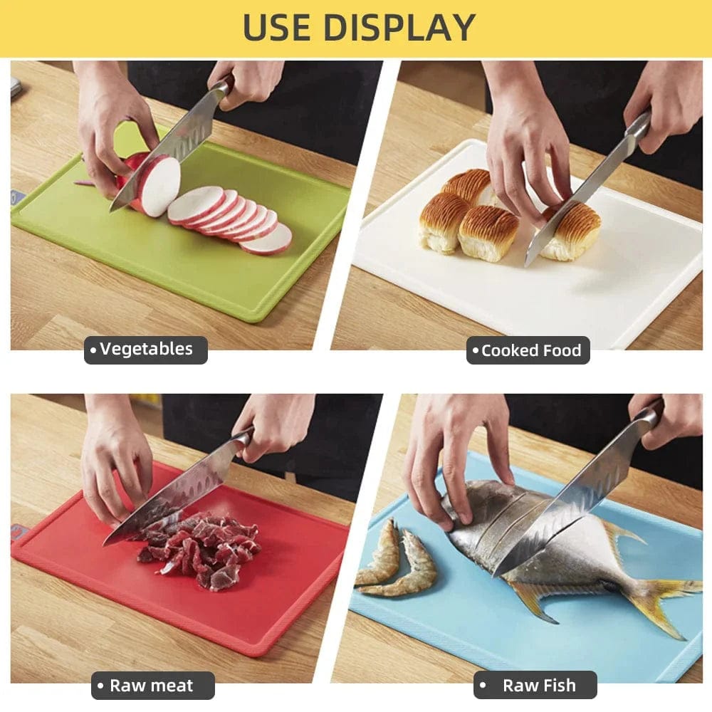 Deski do krojenia z półką do przechowywania (zestaw 4 sztuk) Tytuł domyślny Cuisine Pratique Polska