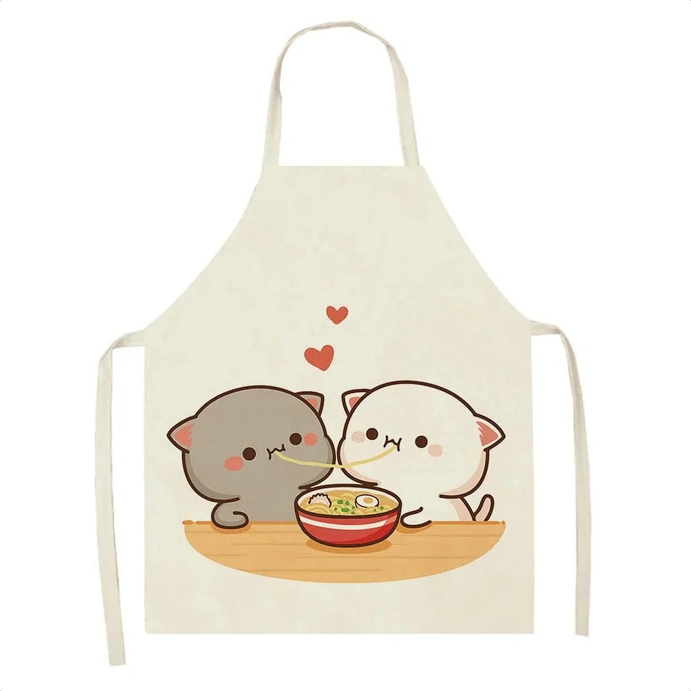 Fartuch kuchenny Kawaï Śliczne koty z kreskówek - rozmiar dla dorosłych A / Dorosły: 68 x 55 cm Cuisine Pratique Polska