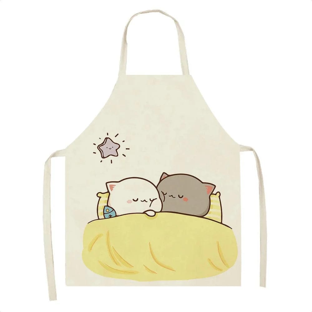 Fartuch kuchenny Kawaï Śliczne koty z kreskówek - rozmiar dla dorosłych B / Dorosły: 68 x 55 cm Cuisine Pratique Polska