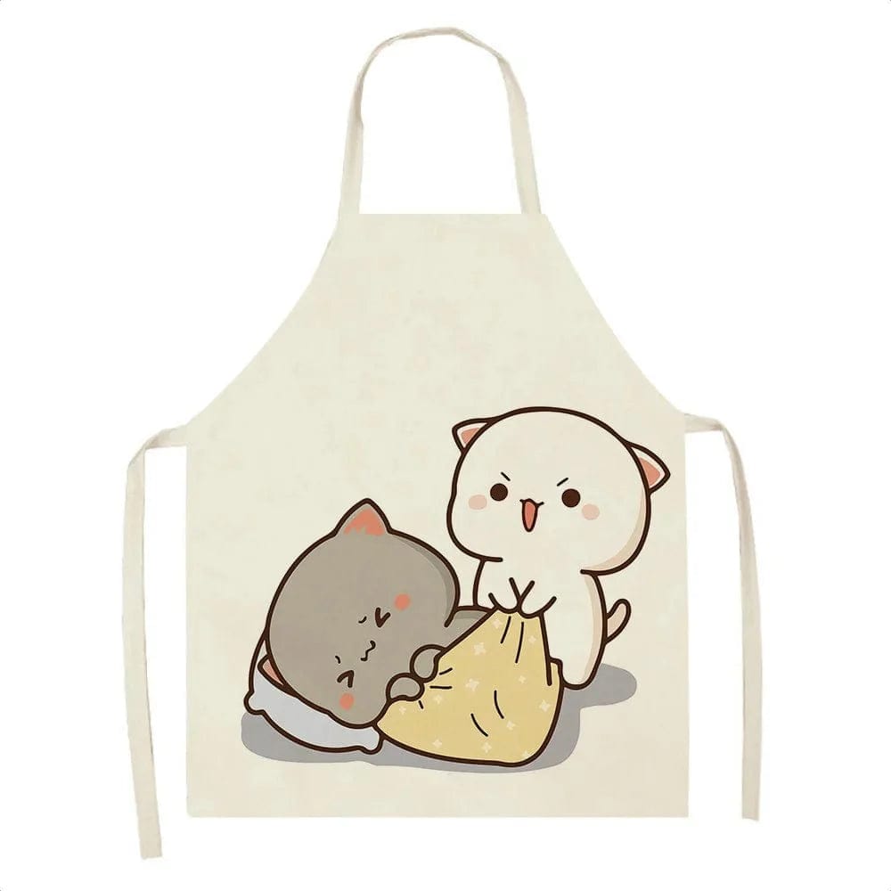 Fartuch kuchenny Kawaï Śliczne koty z kreskówek - rozmiar dla dorosłych C / Dorosły: 68 x 55 cm Cuisine Pratique Polska