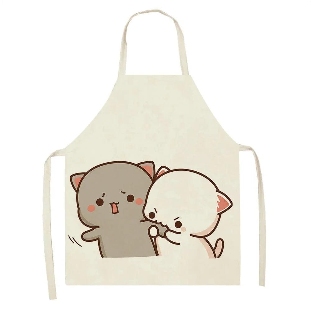 Fartuch kuchenny Kawaï Śliczne koty z kreskówek - rozmiar dla dorosłych J / Dorosły: 68 x 55 cm Cuisine Pratique Polska
