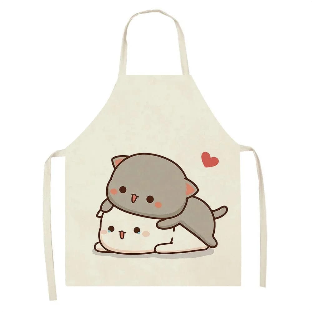 Fartuch kuchenny Kawaï Śliczne koty z kreskówek - rozmiar dla dorosłych O / Dorosły: 68 x 55 cm Cuisine Pratique Polska