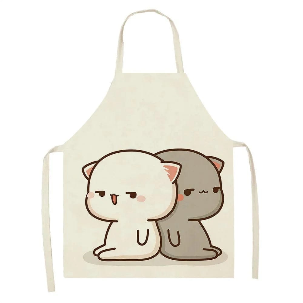 Fartuch kuchenny Kawaï Śliczne koty z kreskówek - rozmiar dla dorosłych P / Dorosły: 68 x 55 cm Cuisine Pratique Polska