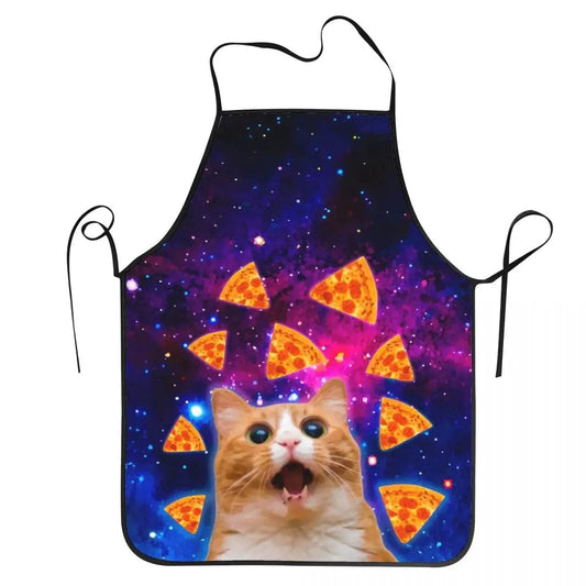 Fartuch kuchenny Pizza Cat Space Meme Unisex Oxford - dla szefów kuchni i kucharzy 50X75cm Cuisine Pratique Polska