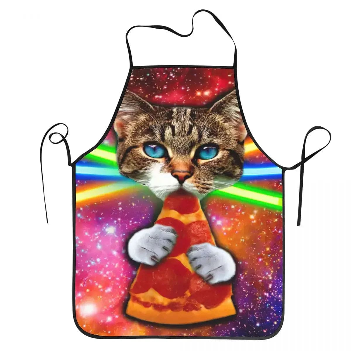 Fartuch kuchenny Space Pizza Cat Meme - fartuch dla dorosłych mężczyzn i kobiet - zabawny motyw do kuchni 50X75cm Cuisine Pratique Polska