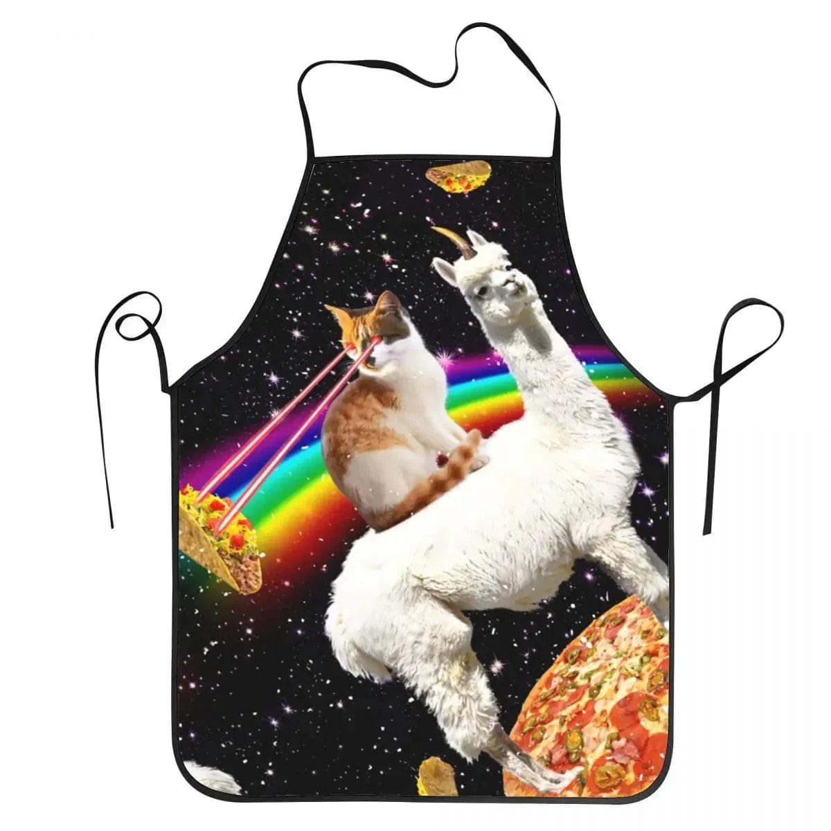 Fartuch kuchenny unisex Cat Pizza Lama Space - zabawny i oryginalny 50X75cm Cuisine Pratique Polska