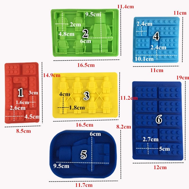 Foremki do ciastek w kształcie klocków Lego (zestaw 6 sztuk) Tytuł domyślny Cuisine Pratique Polska