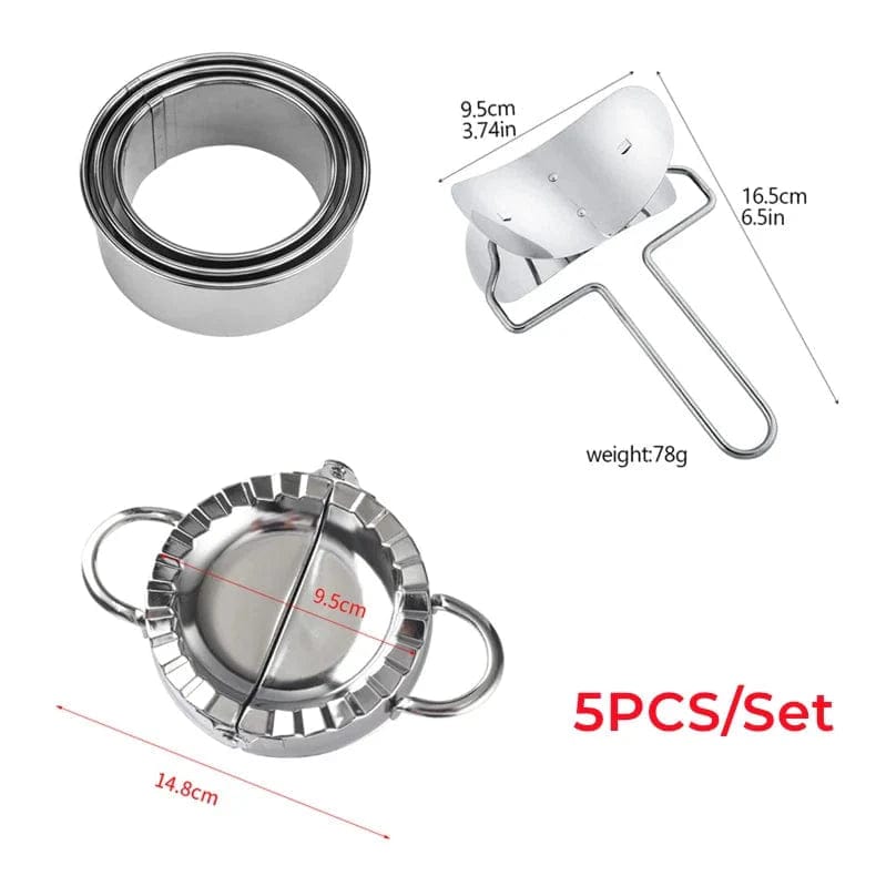 Forma do pierogów ze stali nierdzewnej - 5-częściowy zestaw kuchenny zestaw foremek do pierogów Cuisine Pratique Polska