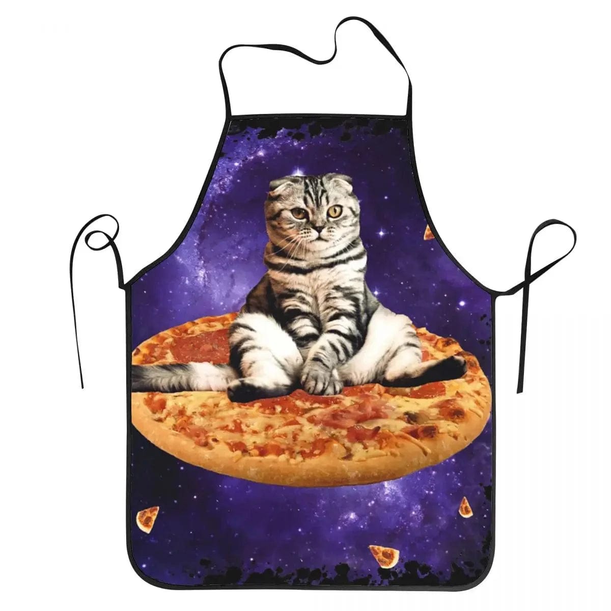 Humorystyczny fartuch unisex Pizza Cat Space - Oxford - dla szefów kuchni 50X75cm Cuisine Pratique Polska