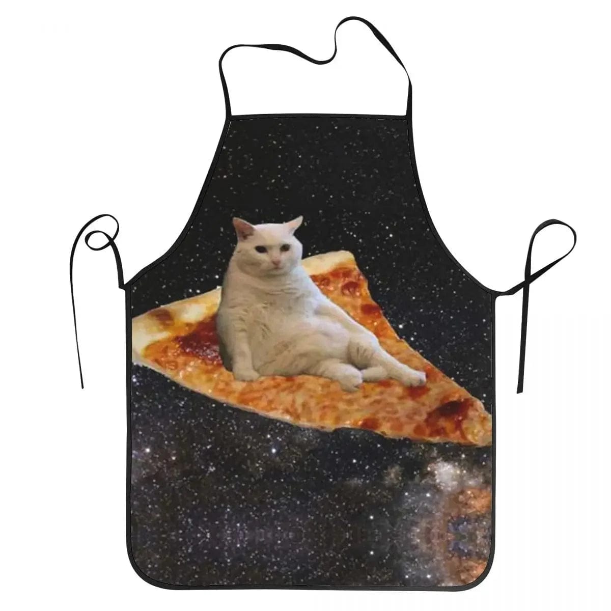 Humorystyczny fartuch unisex Pizza Cat Space - Oxford - dla szefów kuchni 68X95cm Cuisine Pratique Polska