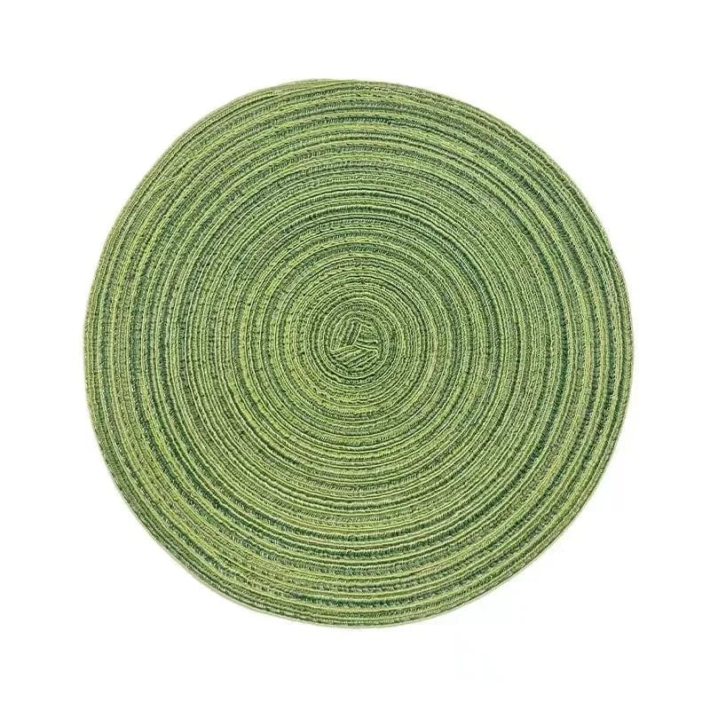 Indywidualna okrągła mata winylowa do dekoracji stołu, zestaw 1 szt. Green / 30 cm / Okrągły Cuisine Pratique Polska