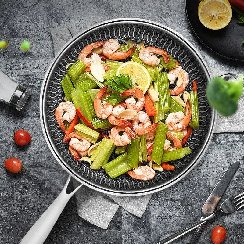 Innowacyjna patelnia z powłoką o strukturze plastra miodu zapewniająca doskonałe gotowanie Cuisine Pratique Polska