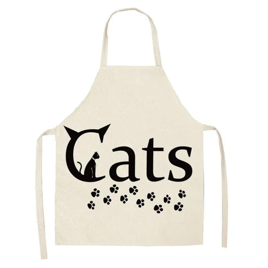 Japoński fartuch kuchenny bez rękawów Cute Cat Linen Cotton Tytuł domyślny Cuisine Pratique Polska