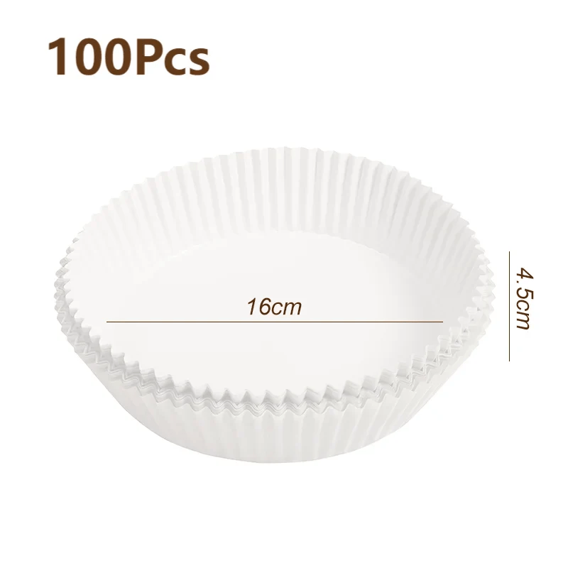 Jednorazowa wkładka do frytownic powietrznych - akcesorium do gotowania zapobiegające mikrofalom 16cm B 100szt Cuisine Pratique Polska