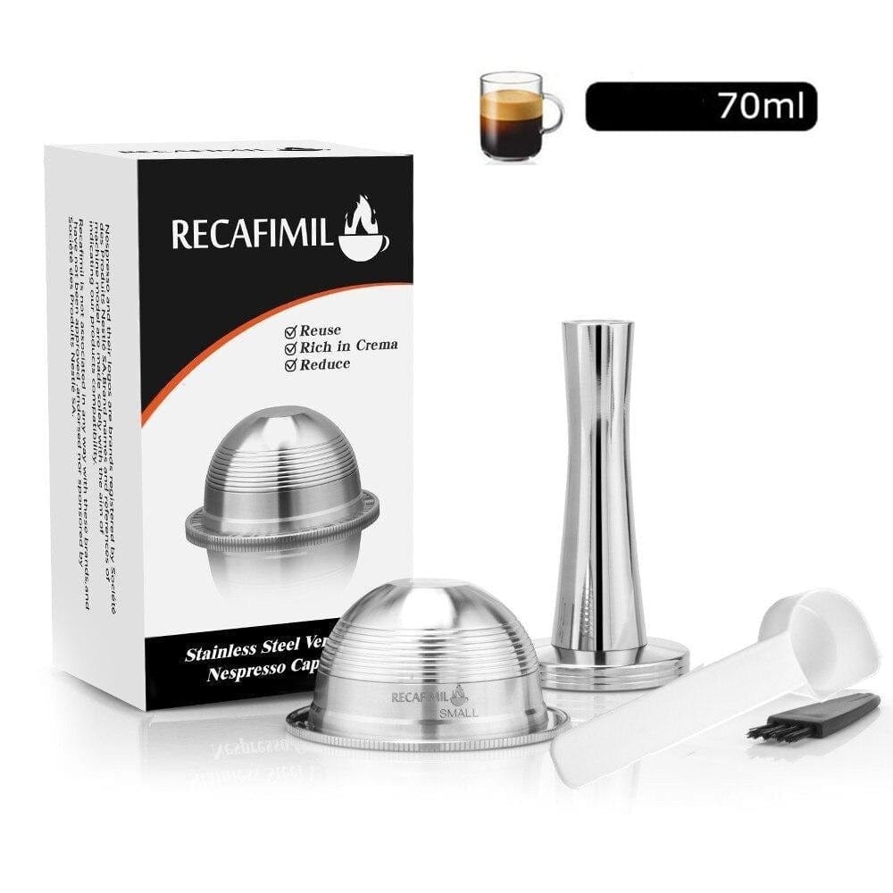 Kapsułki wielokrotnego użytku do Vertuo i Delonghi 1 kapsułka kawy o pojemności 70 ml + 1 filiżanka Cuisine Pratique Polska