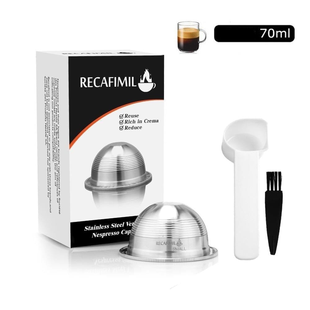 Kapsułki wielokrotnego użytku do Vertuo i Delonghi 1 krótka kapsułka kawy o pojemności 70 ml Cuisine Pratique Polska