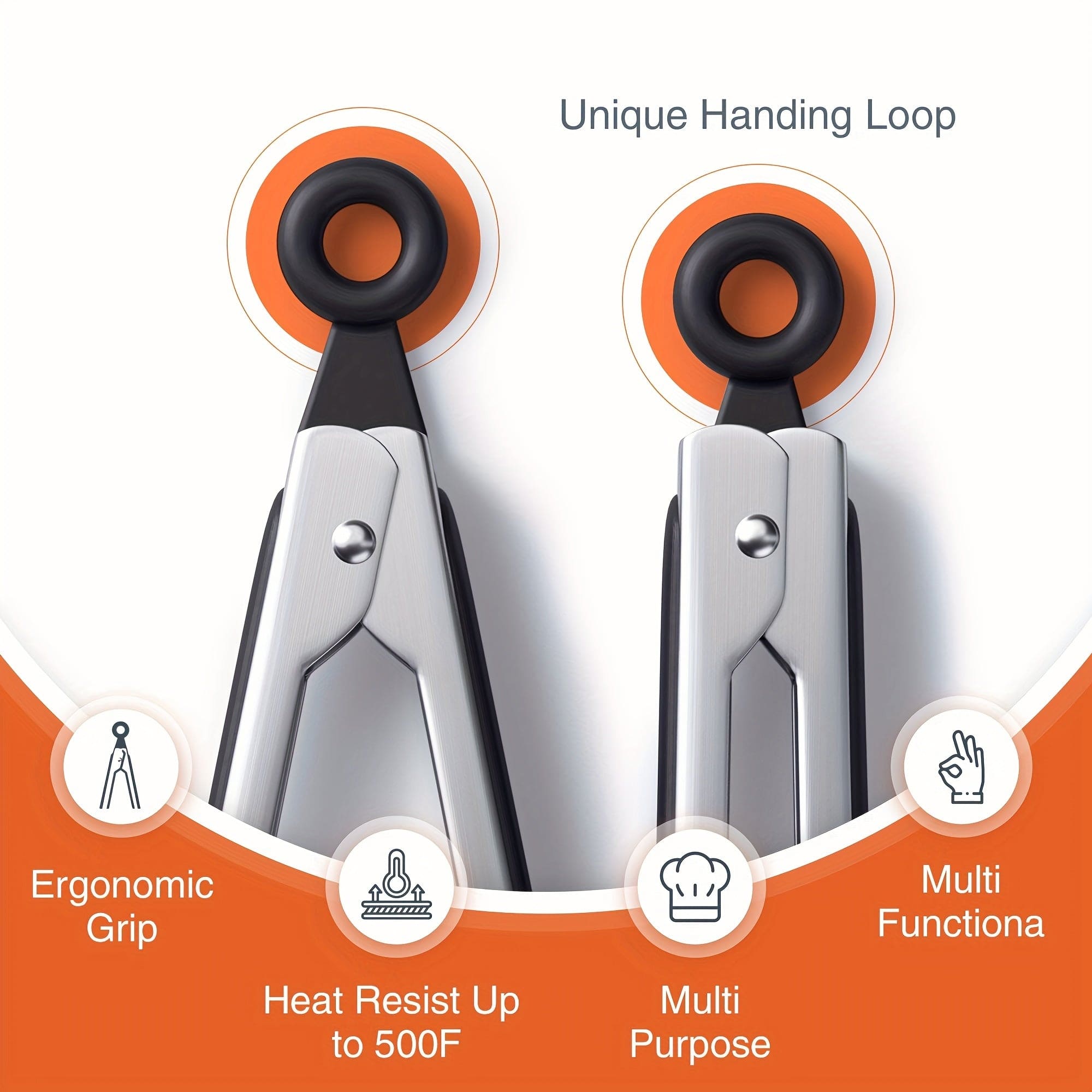 Klapka kuchenna ze stali nierdzewnej z czarnymi silikonowymi końcówkami Cuisine Pratique Polska