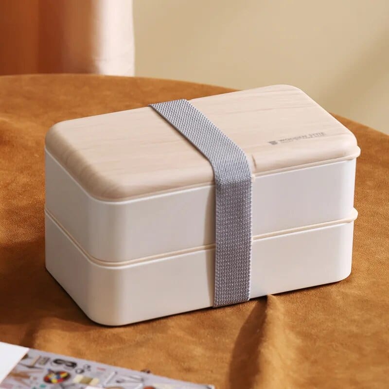 Klasyczne Bento z 2 przegrodami Biały Cuisine Pratique Polska