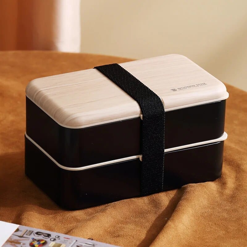 Klasyczne Bento z 2 przegrodami Czarny Cuisine Pratique Polska