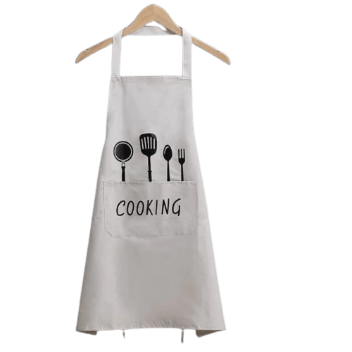 Klasyczny fartuch kuchenny "Cooking" z wodoodpornego PVC - kolor złamanej bieli Biały Cuisine Pratique Polska