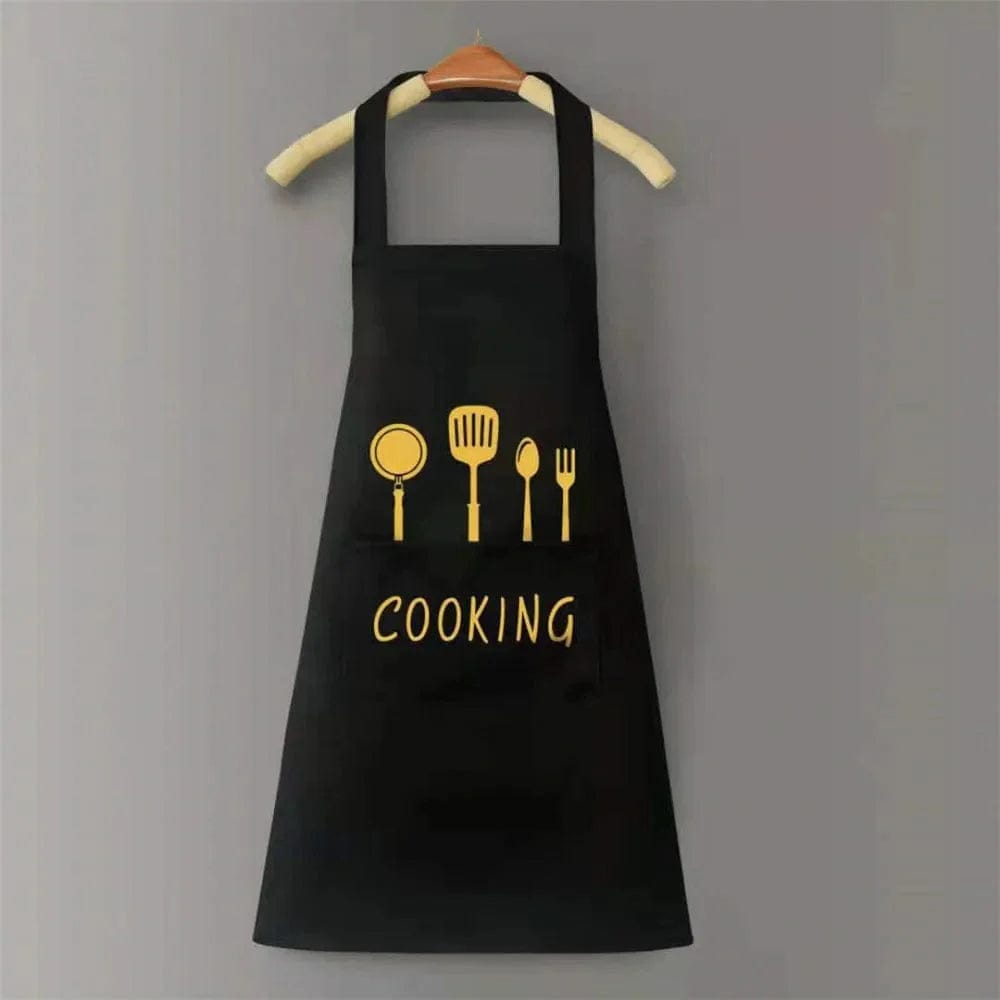 Klasyczny wodoodporny fartuch kuchenny "Cooking" z PVC Czarny Cuisine Pratique Polska