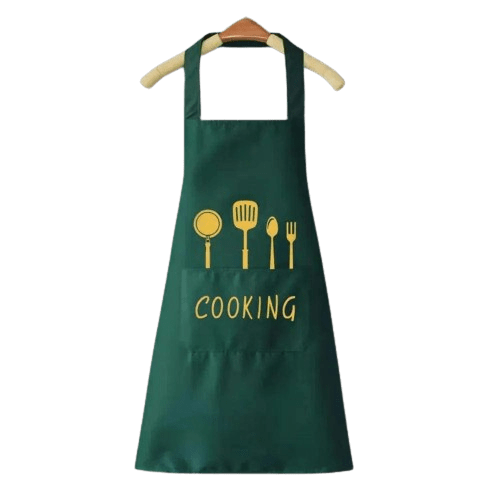 Klasyczny wodoodporny fartuch kuchenny "Cooking" z PVC - kolor zielony Zielony Cuisine Pratique Polska