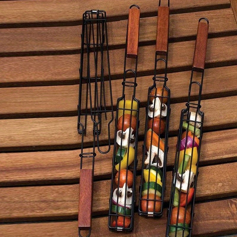 Kosz do grillowania kebabów z nieprzywierającej stali nierdzewnej - do hot dogów i kiełbasek - przenośny i praktyczny grill Cuisine Pratique Polska