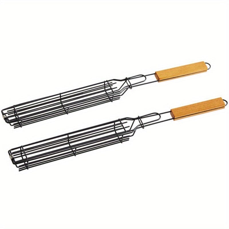 Kosz do grillowania kebabów z nieprzywierającej stali nierdzewnej - do hot dogów i kiełbasek - przenośny i praktyczny grill Cuisine Pratique Polska
