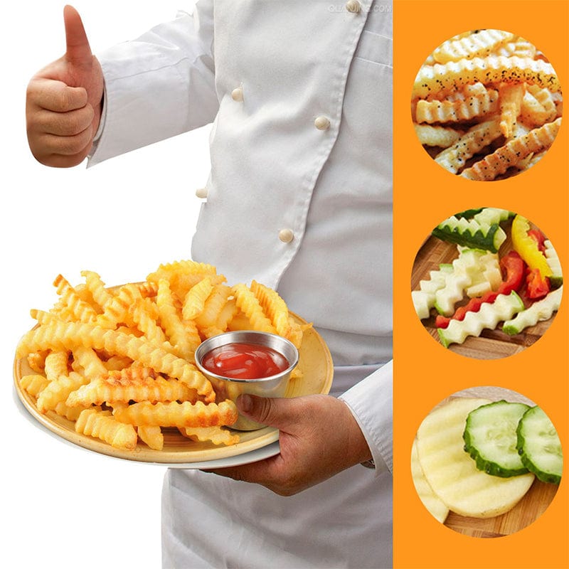 Krajalnica do frytek z karbowanym ostrzem ze stali nierdzewnej Tytuł domyślny Cuisine Pratique Polska