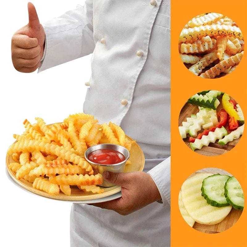 Krajalnica do frytek z karbowanym ostrzem ze stali nierdzewnej Tytuł domyślny Cuisine Pratique Polska